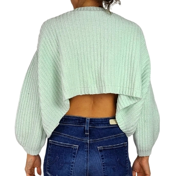 Moth Oversized knit Sweater Size X Small Mint Green - Picture 2 of 7